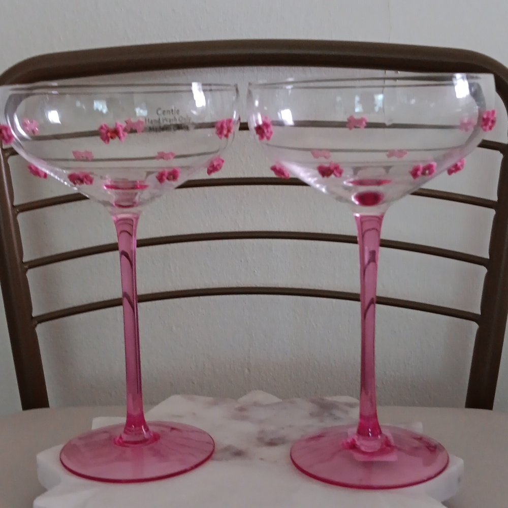 New!Viral Pink Bow Glasses